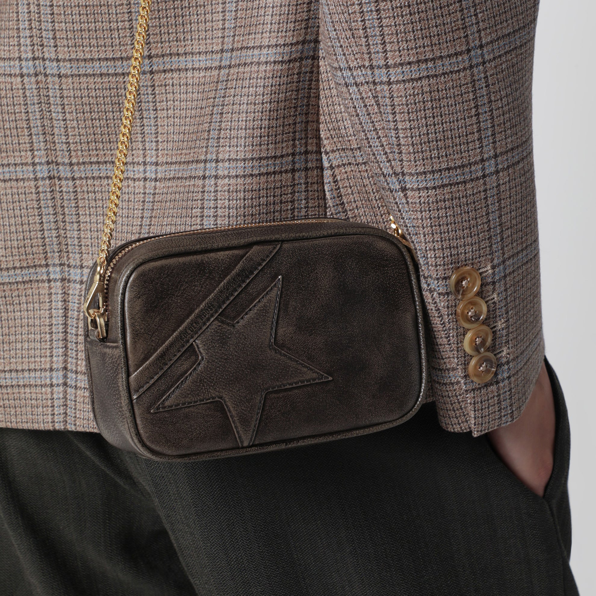 Borsa mini Star testa di moro in pelle