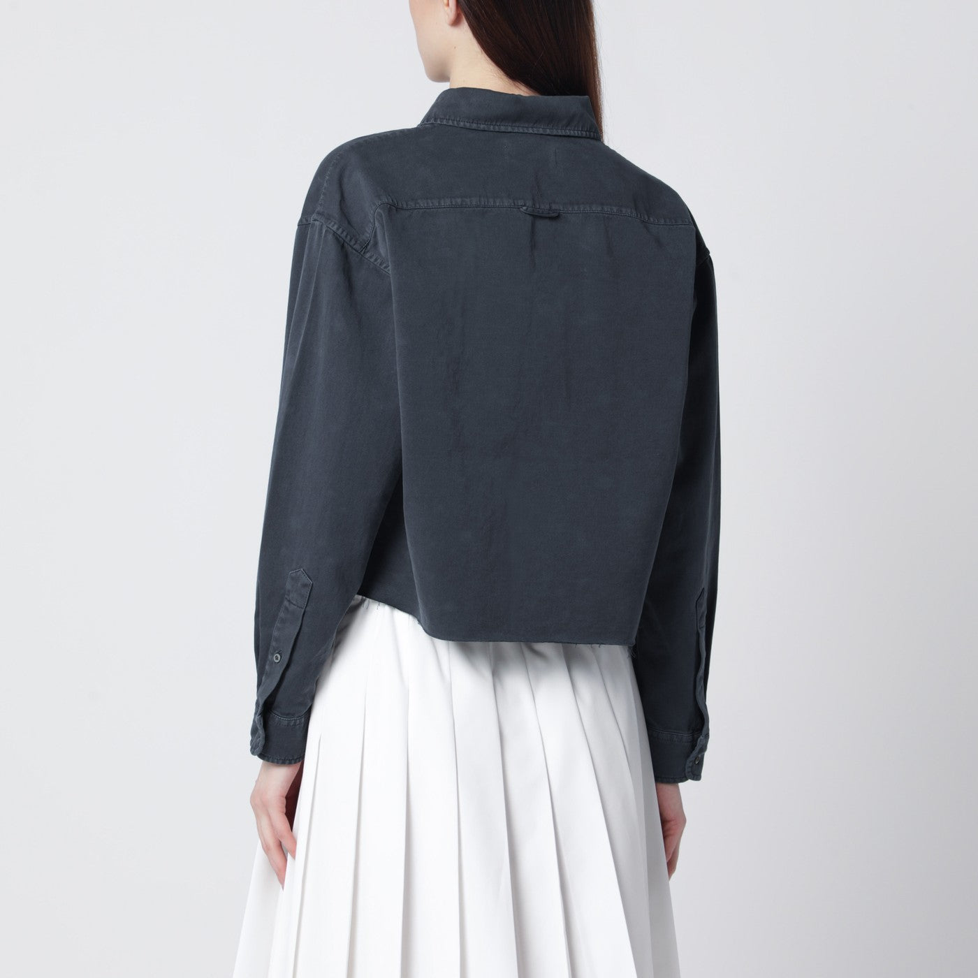 Rauchgraues Hemd aus Light Denim