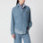 Camicia bleached in chambray di cotone azzurra