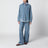 Camicia bleached in chambray di cotone azzurra