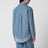 Gebleichtes Baumwoll-Chambray-Hemd in Hellblau