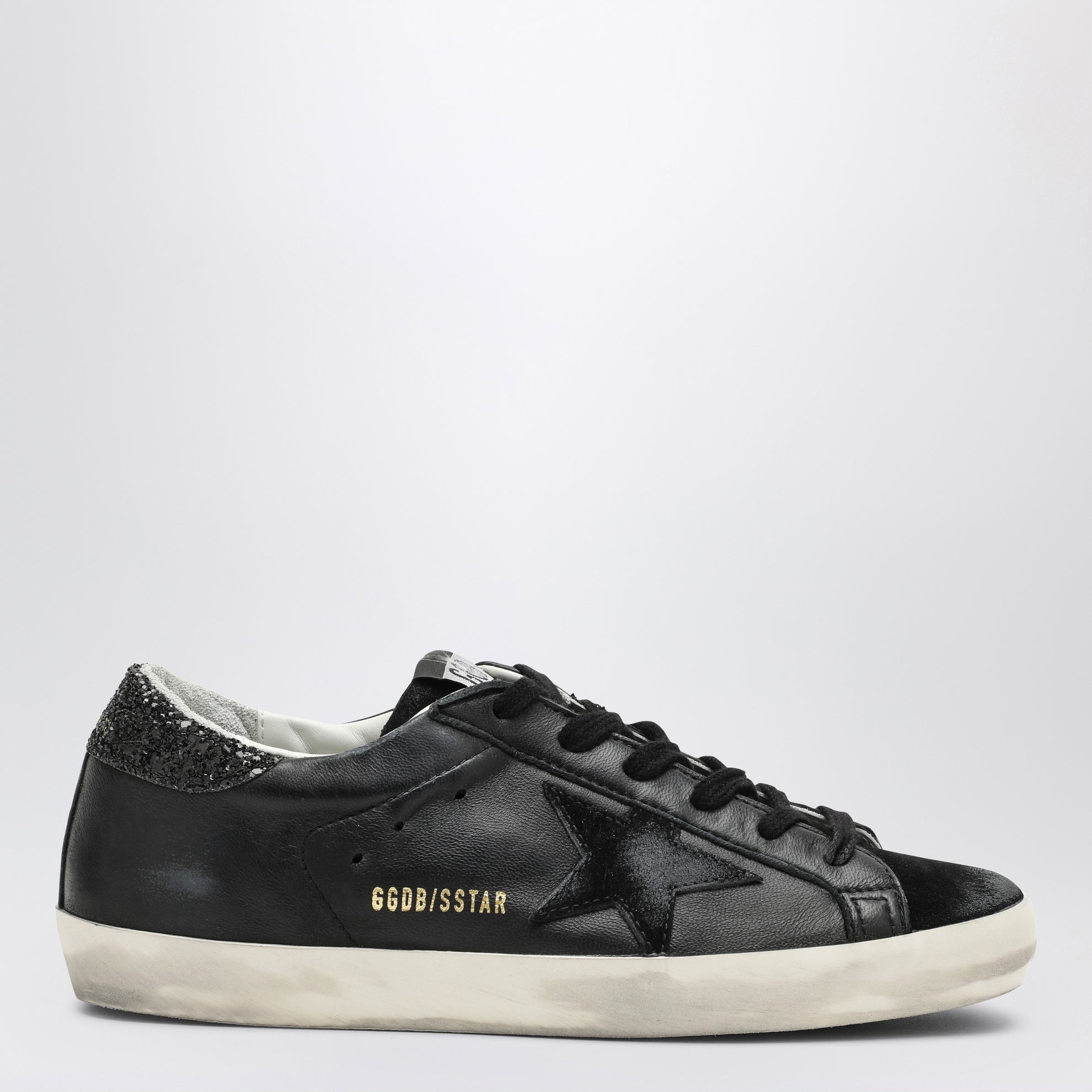 Basket basse Super-star noire avec strass