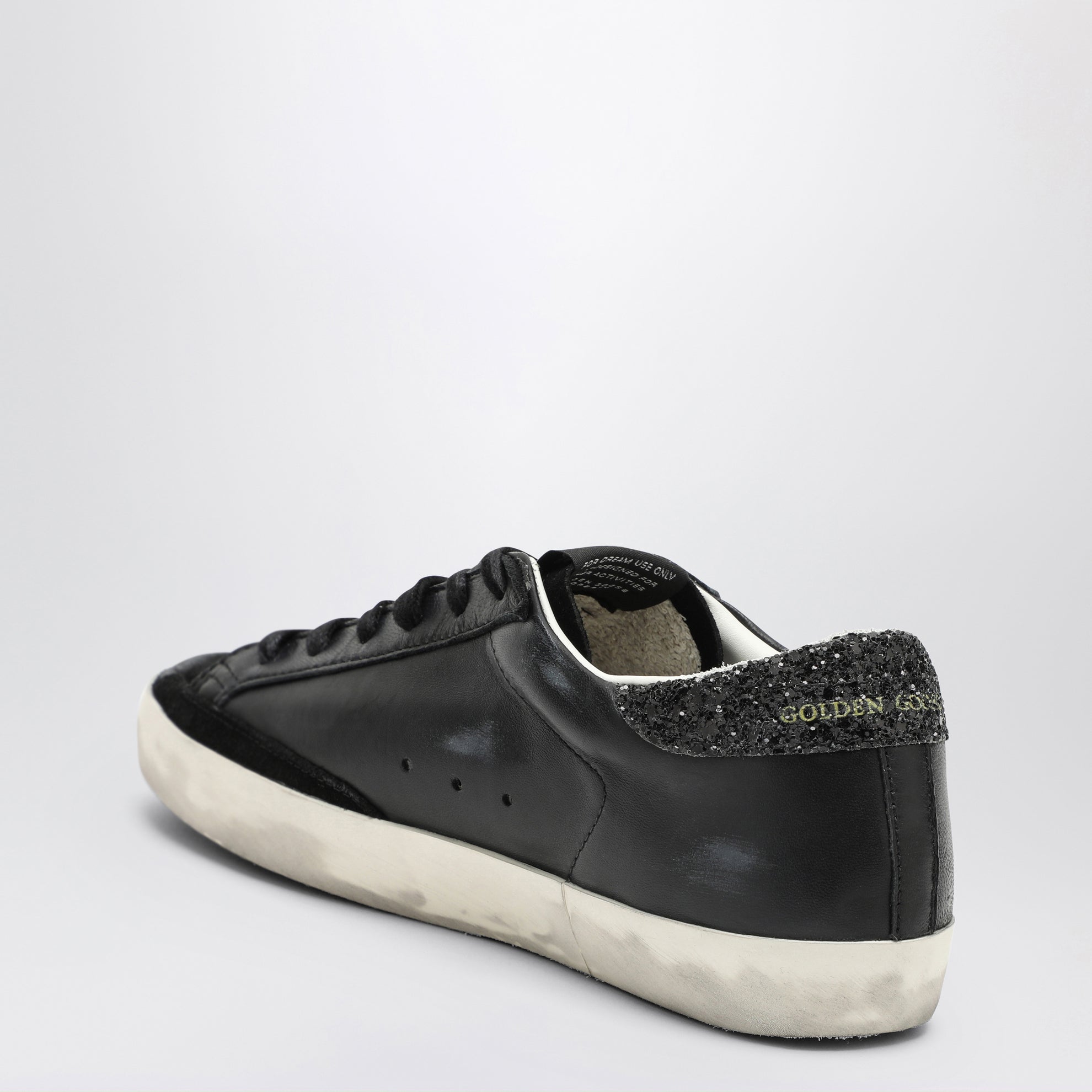 Basket basse Super-star noire avec strass