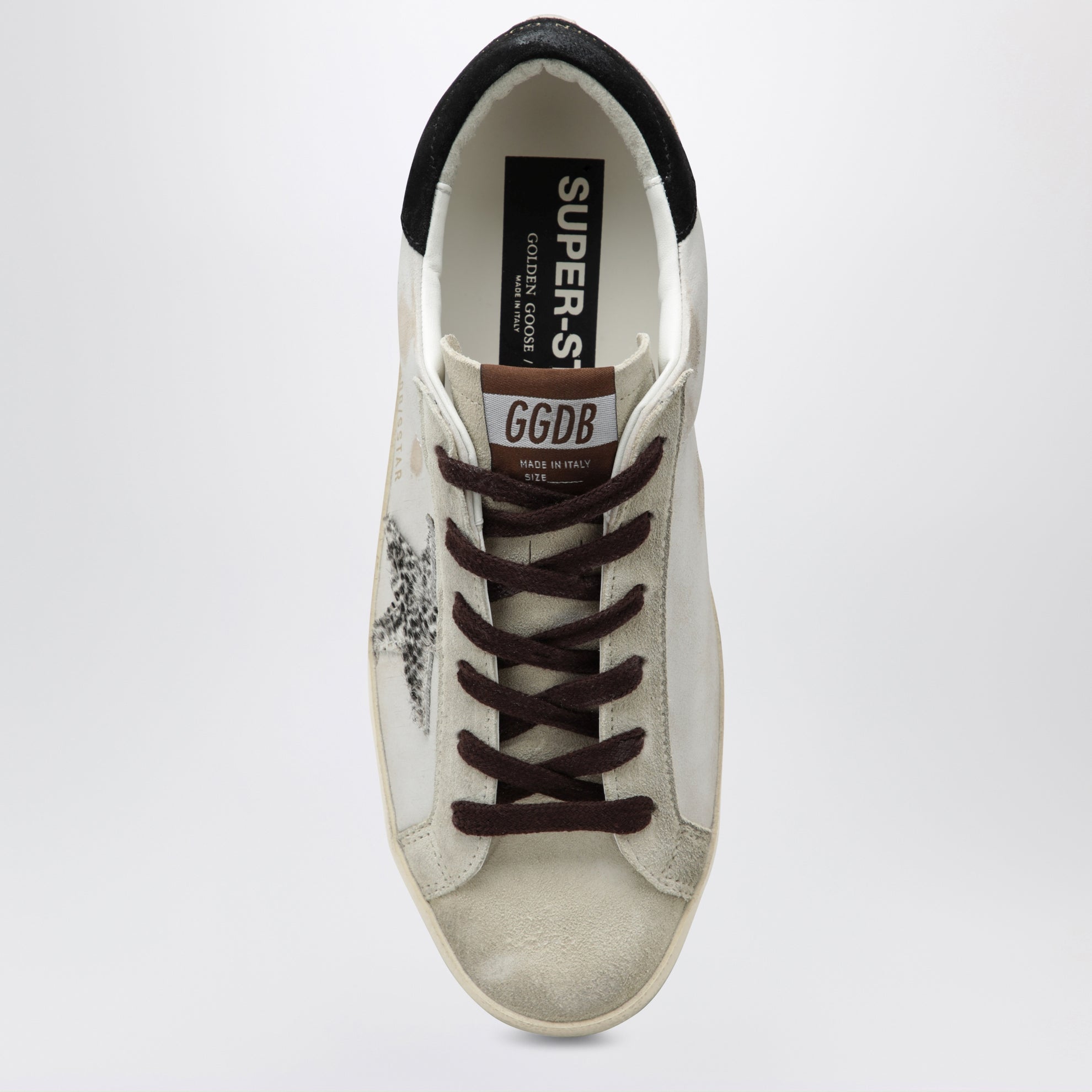 Sneakers Super-star bianca con stella animalier