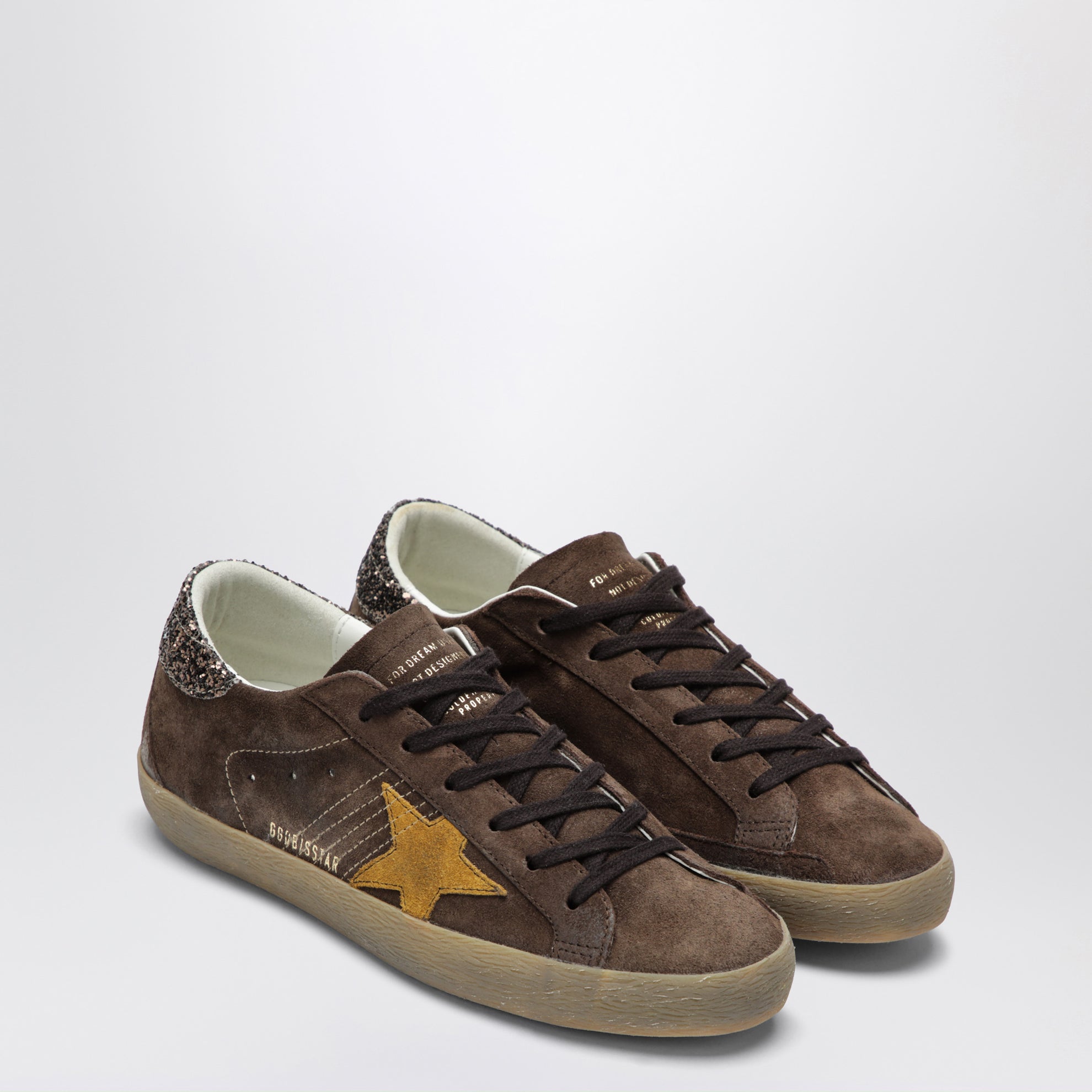 Sneakers Super-Star marron/ocre en suède