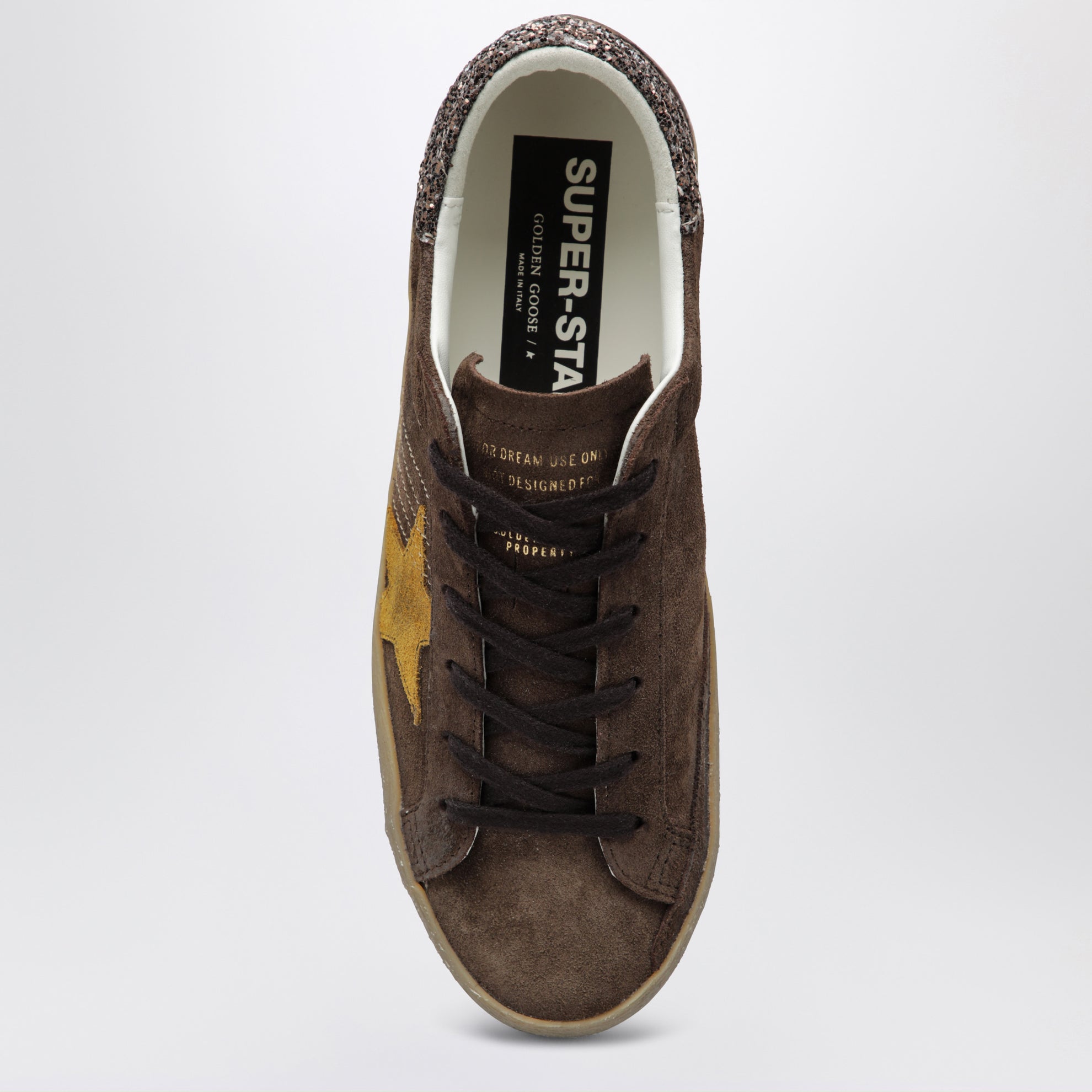 Sneakers Super-Star marron/ocre en suède