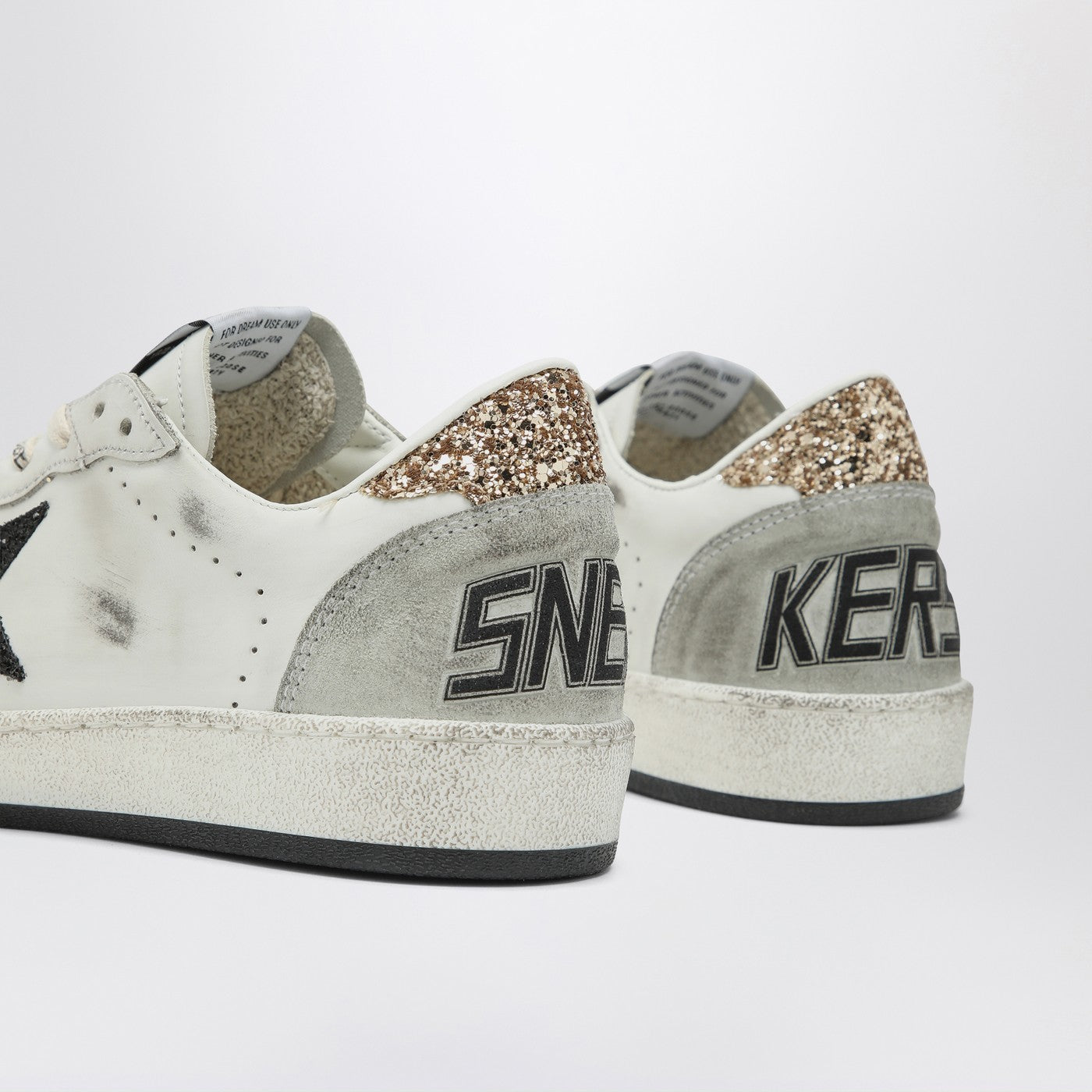 Sneakers Ball Star withe/ black with glitter