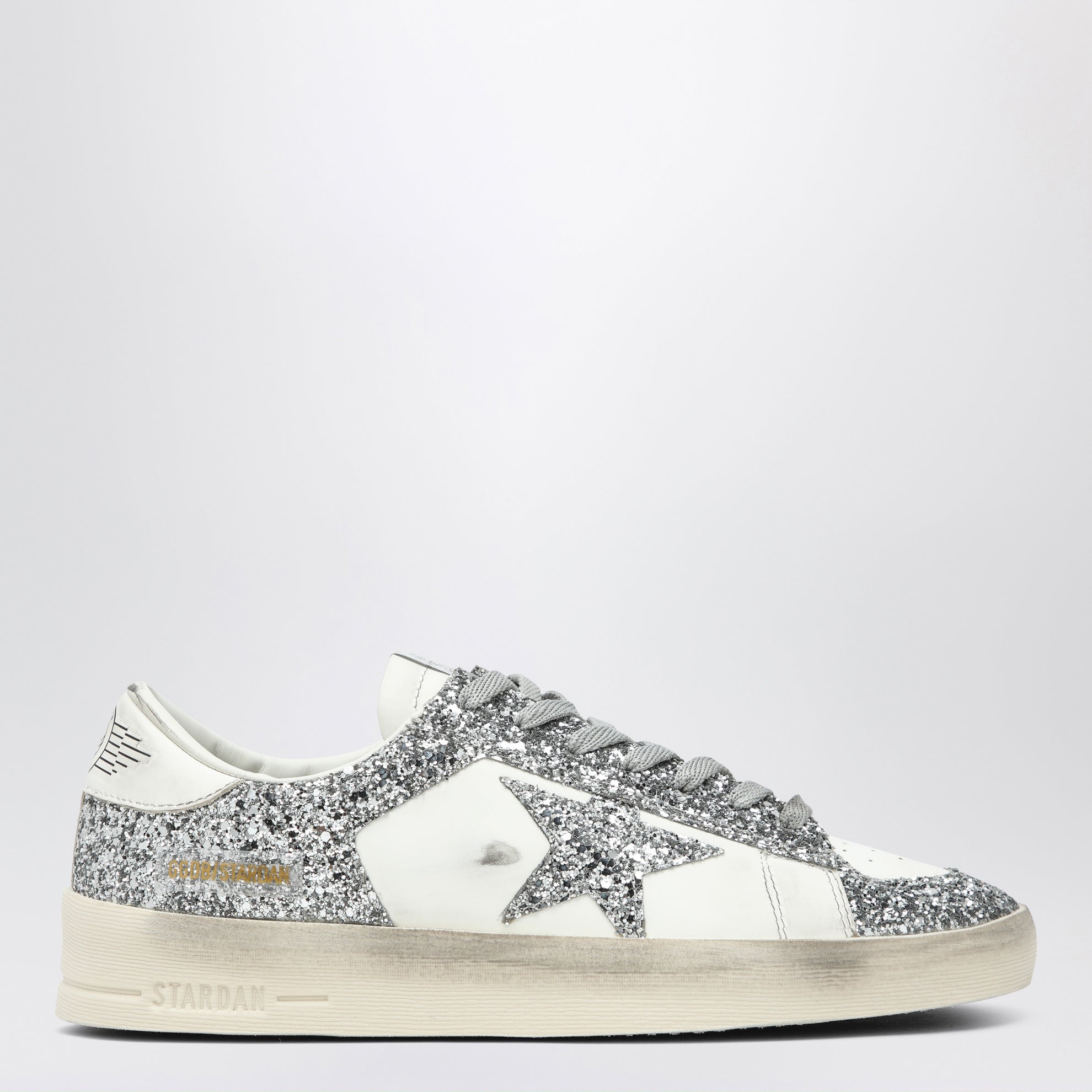 Sneakers Stardan bianca/argento glitter