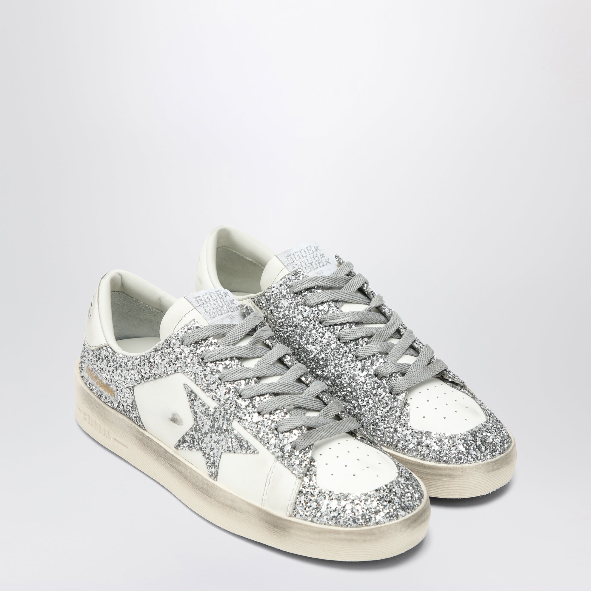 Sneakers Stardan bianca/argento glitter