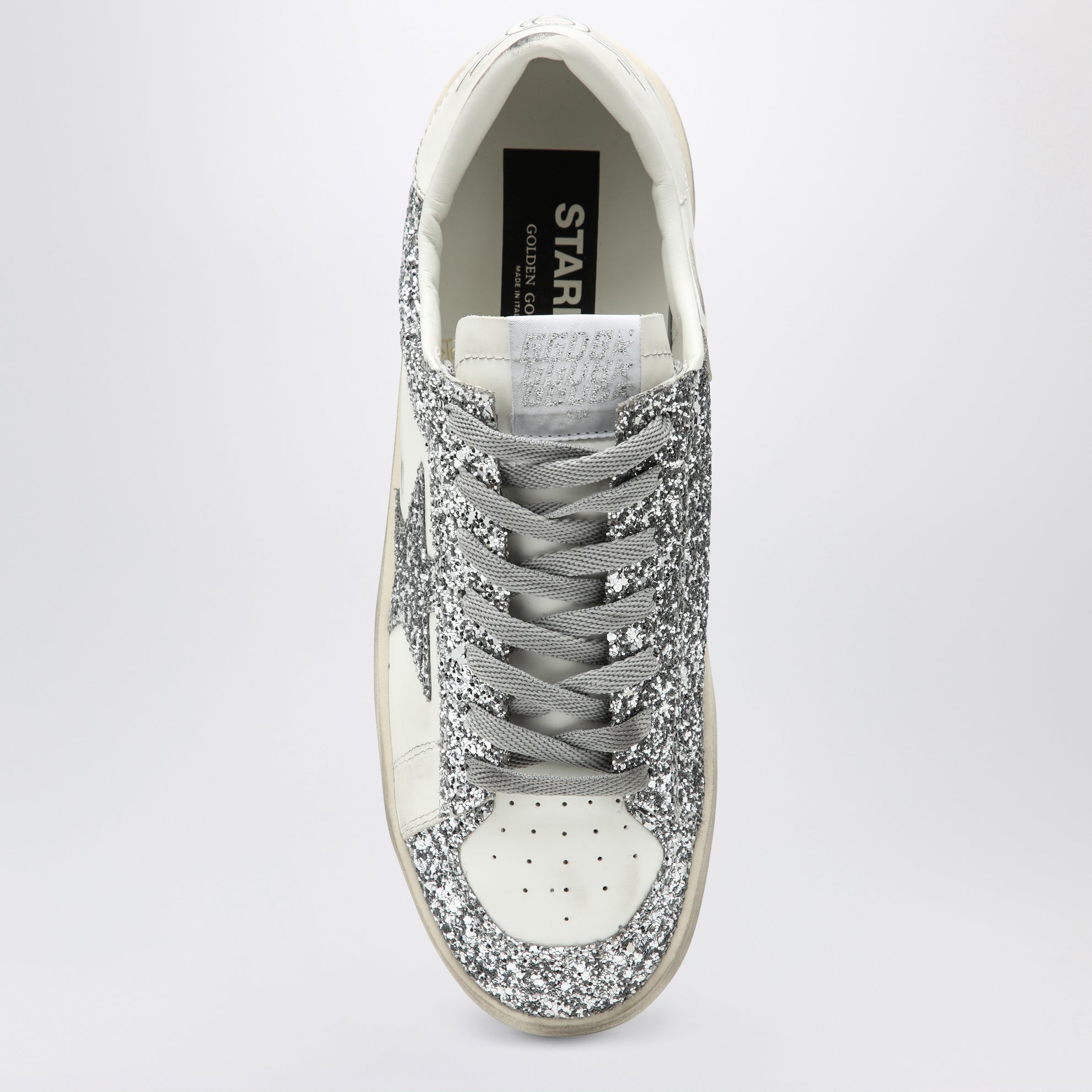 Sneakers Stardan bianca/argento glitter