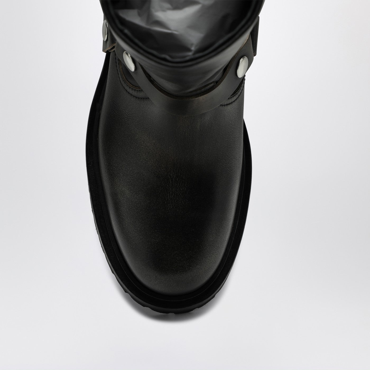 Kurt boots in black leather with buckle