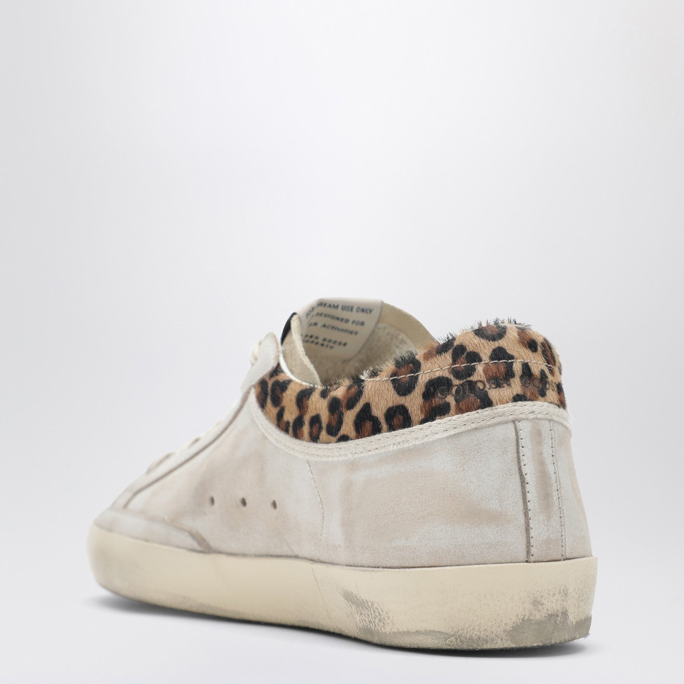 Sneakers Super-Star beige avec détails en poulain