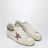 Weiße und beige Super-Star-Sneaker mit Ponyfell-Details