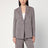Hellbraune Doppelreiherjacke aus Chevron-Wollmischung