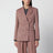 Double-breasted bronze pink virgin wool blazer