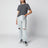 Light blue jeans with cabochon crystals