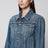Jeansjacke mit klassischem Kragen aus Denim in Blau
