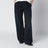 Black wide-leg cotton trousers