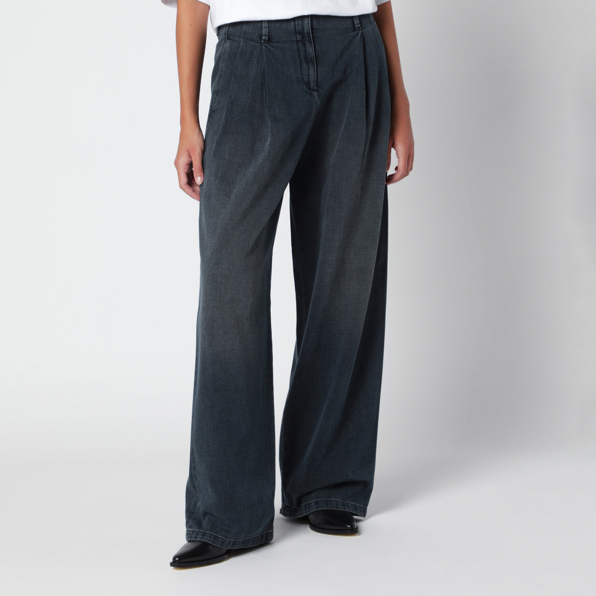 Pantalon en coton bleu