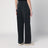 Wide black trousers in denim