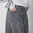 Jeans Melody boyfriend in denim grigio con borchie