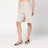 Beige mélange wool-blend bermuda