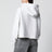 Sweat à capuche Star court oversize en coton gris