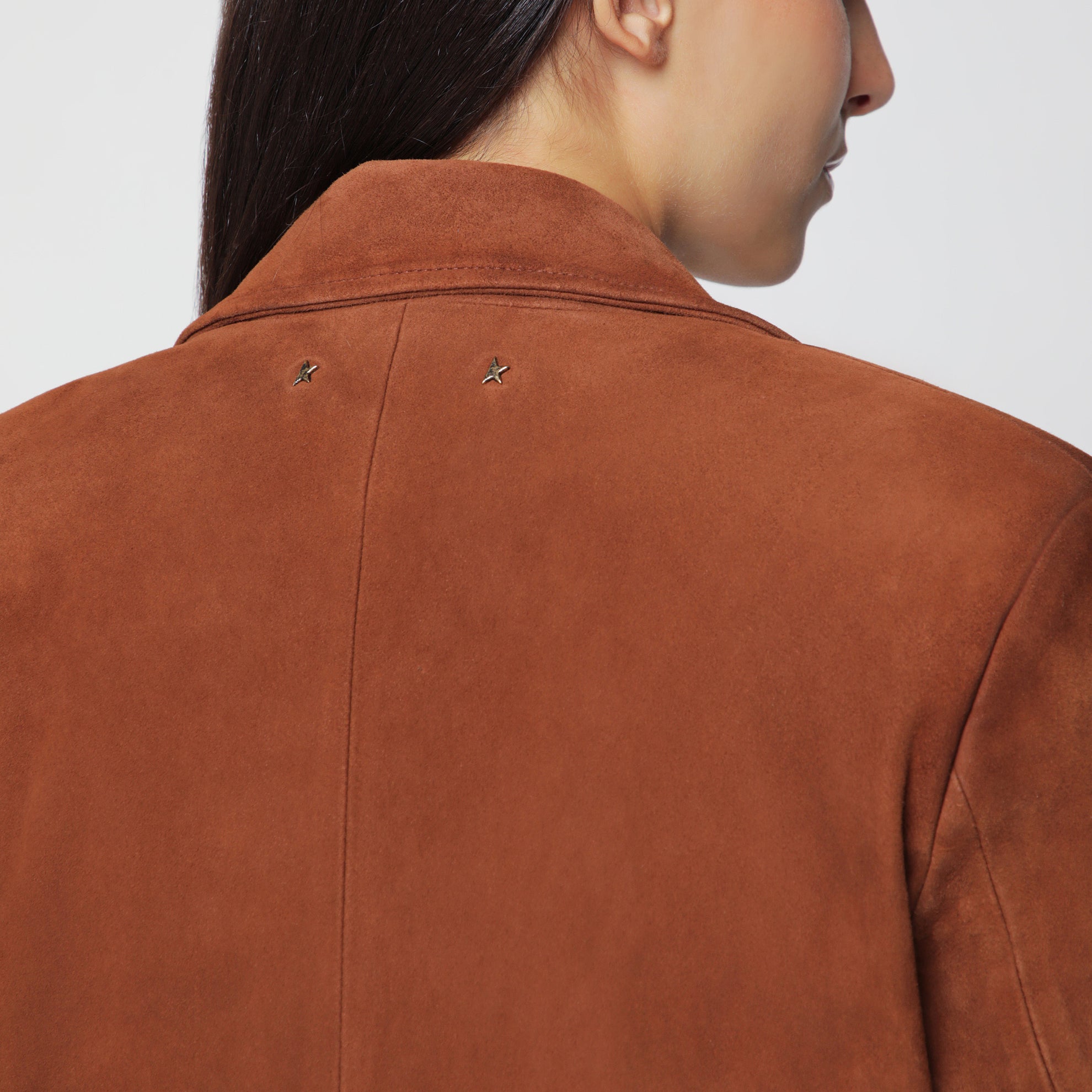 Blazer Robyn en daim marron Cambridge