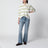 Pantaloni in denim washed azzurri