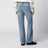 Light blue washed denim trousers