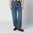Jeans in Mittelblau mit Logo-Stickerei