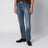 Jeans slim in denim blu effetto slavato