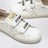 Sneakers Old School en cuir blanc/rouge