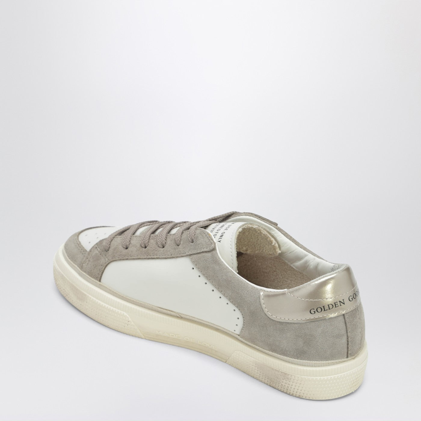 White/taupe May Sneakers with glitter star