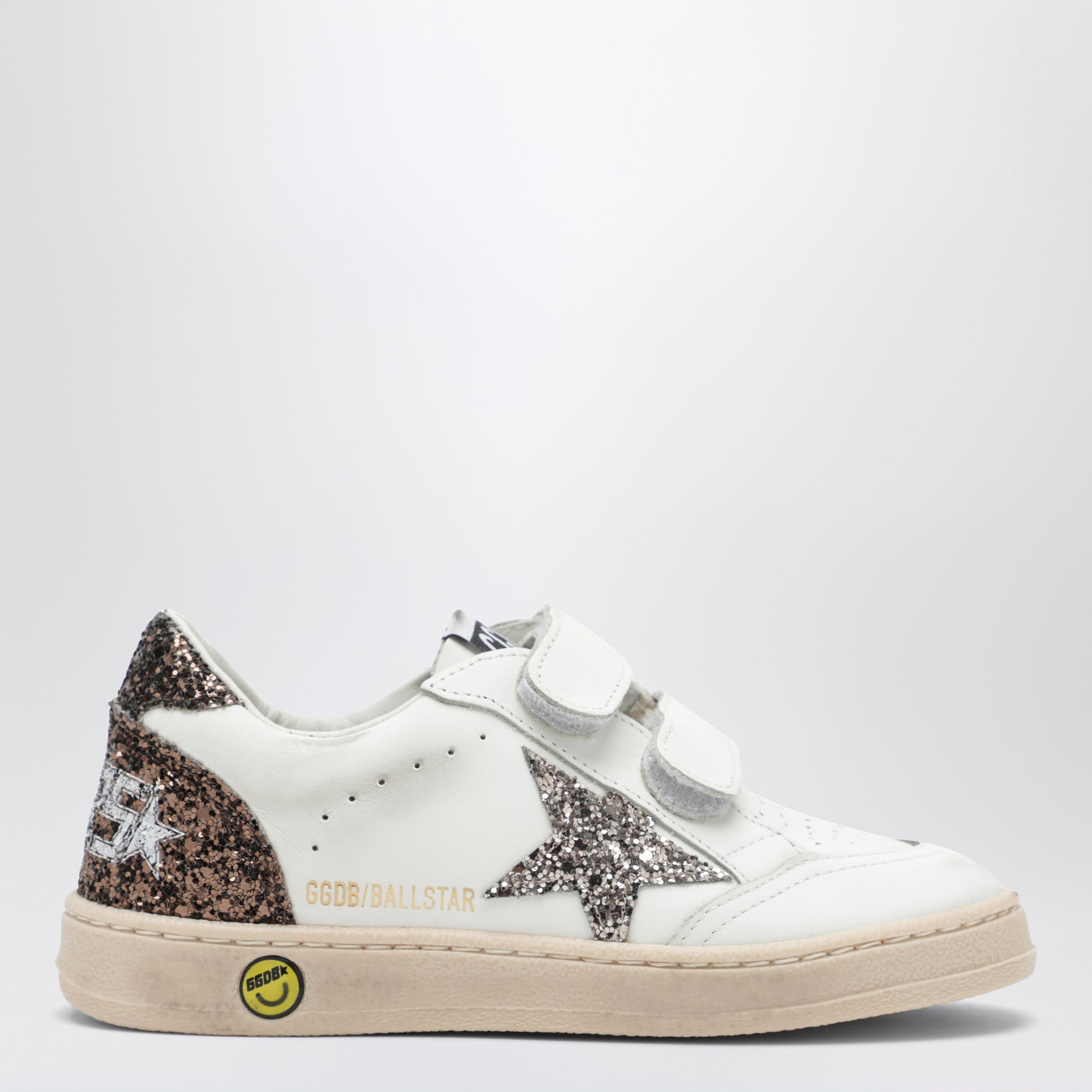 Sneakers Ballstar en cuir blanc/glitter