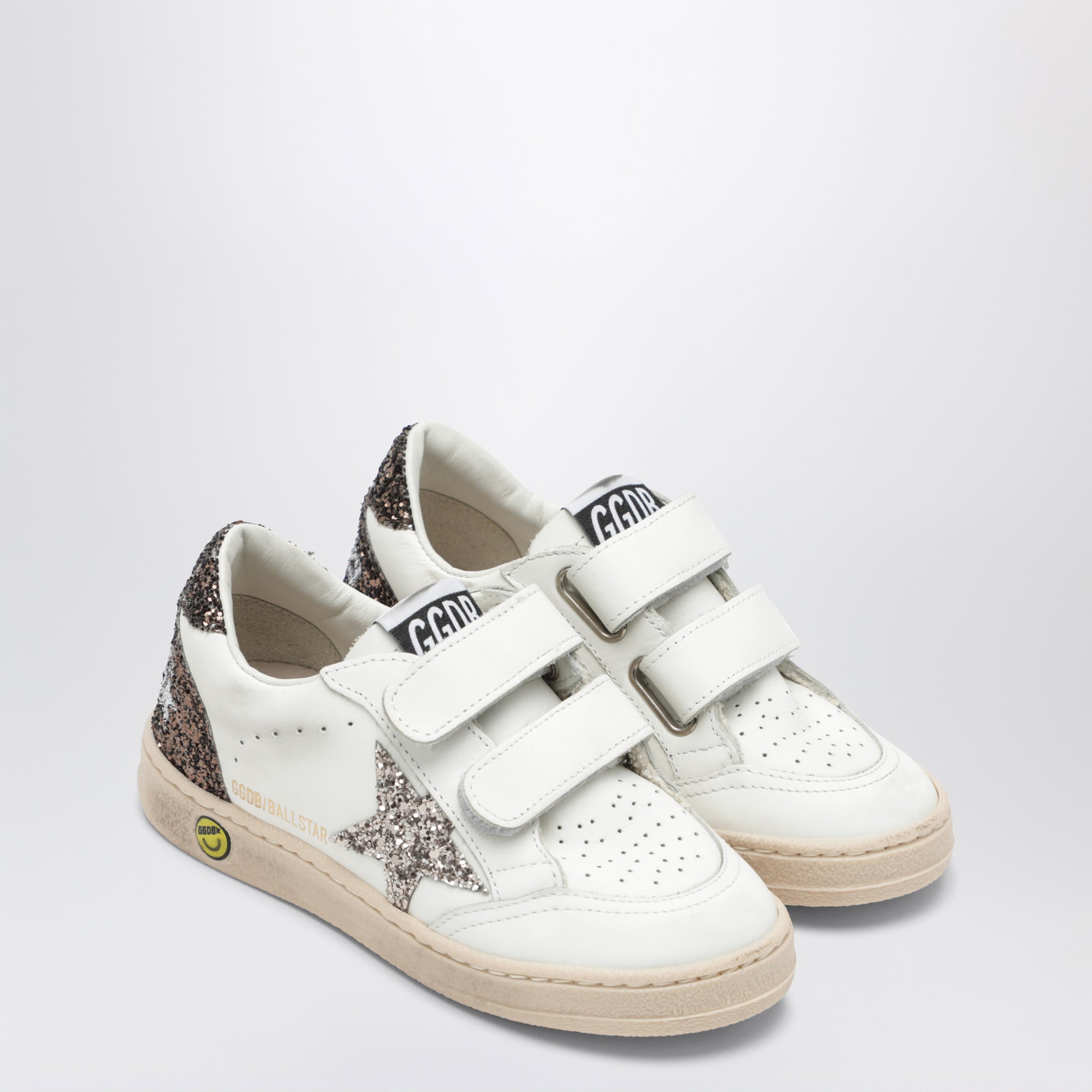 Sneakers Ballstar en cuir blanc/glitter