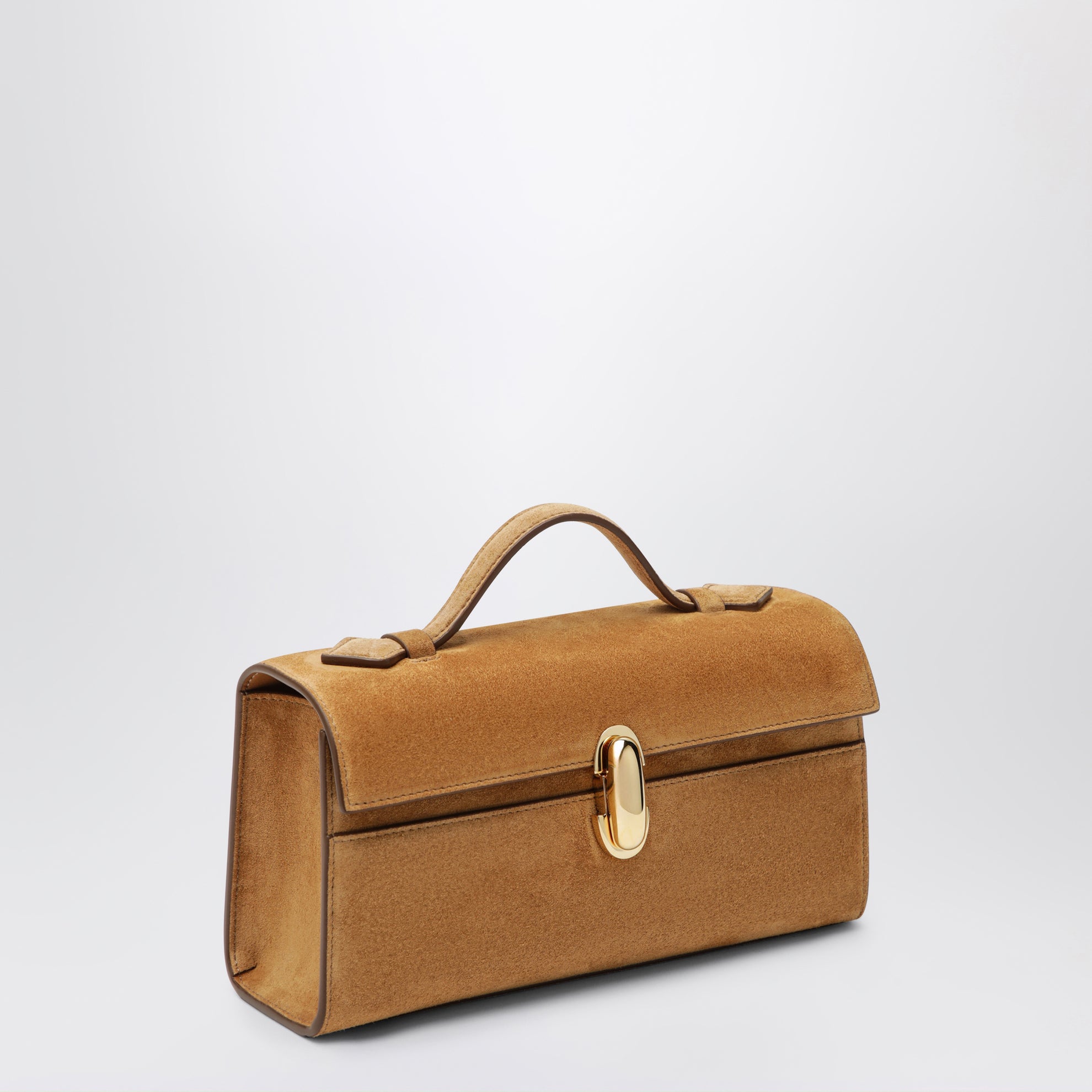 Light Brown Suede Symmetry Pouch