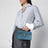 Symmetry Pouch aus baltisch blauem Veloursleder