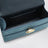 Symmetry Pouch aus baltisch blauem Veloursleder