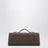 Slim Symmetry pouch in brown suede