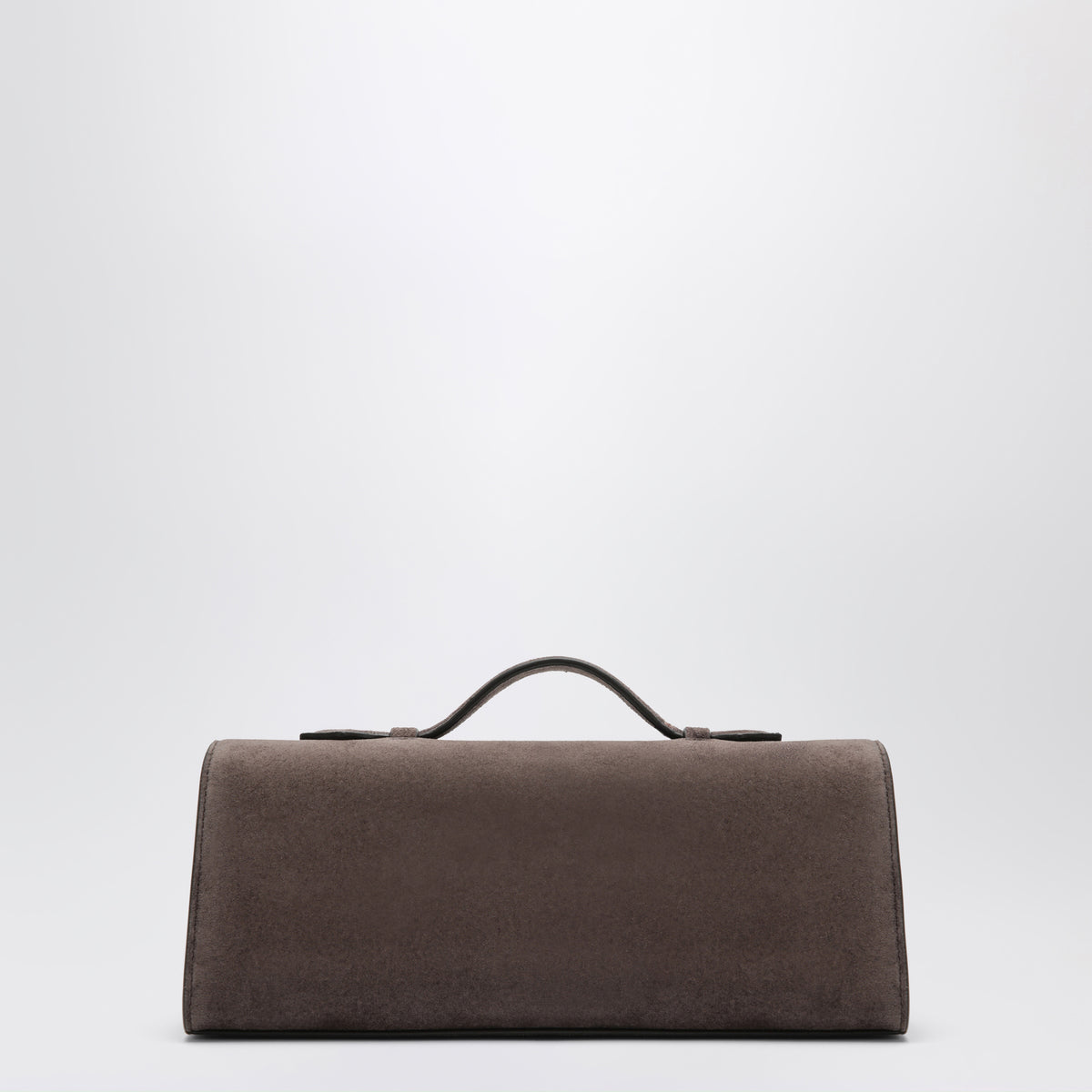 Slim Symmetry pouch in brown suede