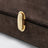 Slim Symmetry pouch in brown suede