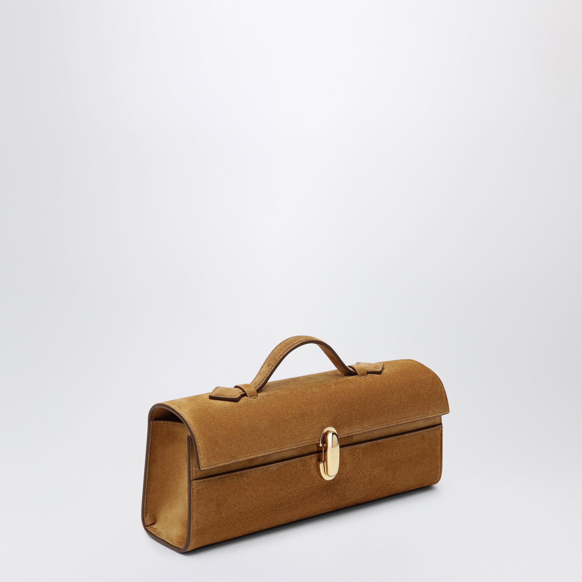 Slim Symmetry Pouch in Light Brown Calf Leather