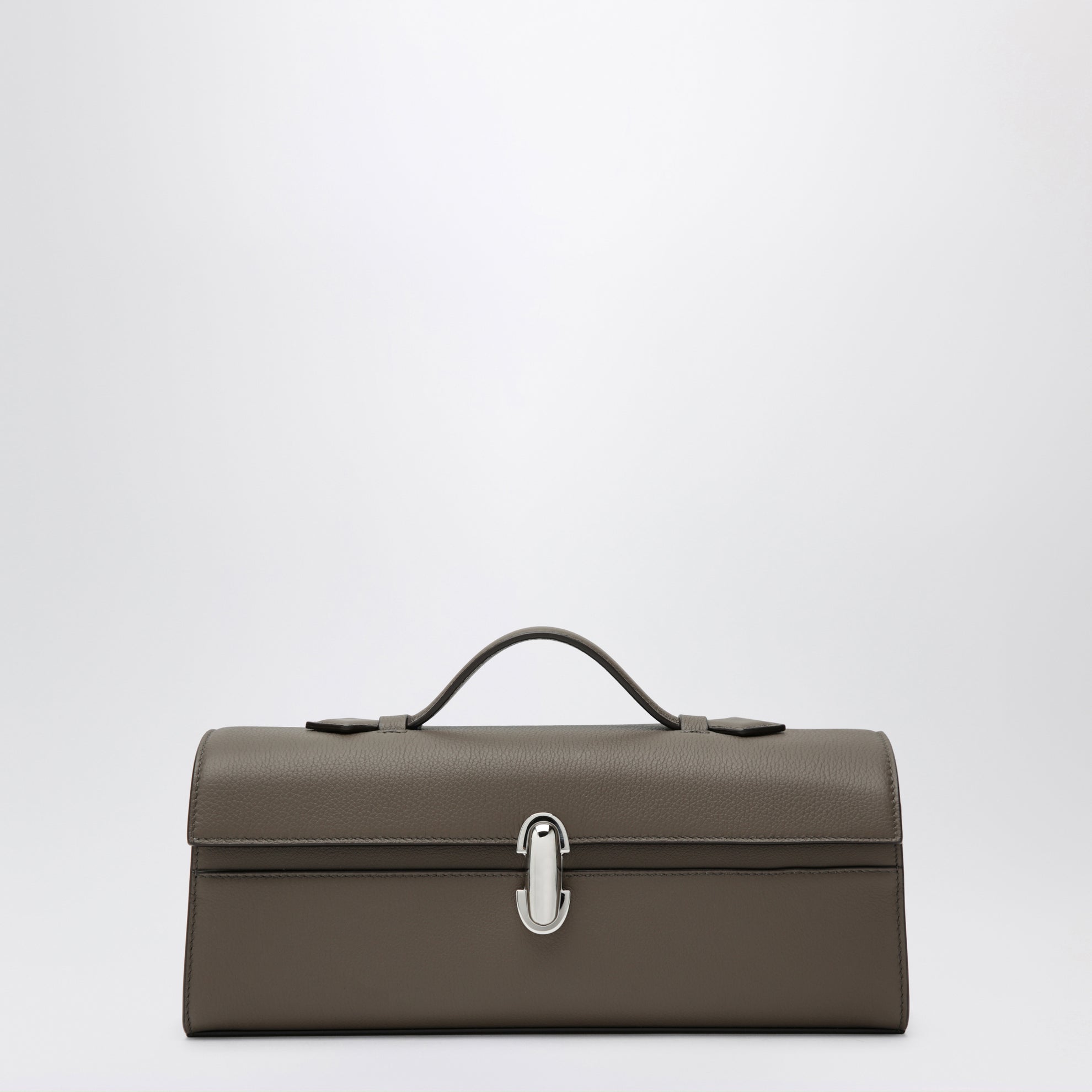 Slim Symmetry Pouch in Brown Calf Leather