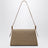 Borsa a tracolla Symmetry in tela e pelle marrone chiaro