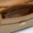 Borsa a tracolla Symmetry in tela e pelle marrone chiaro