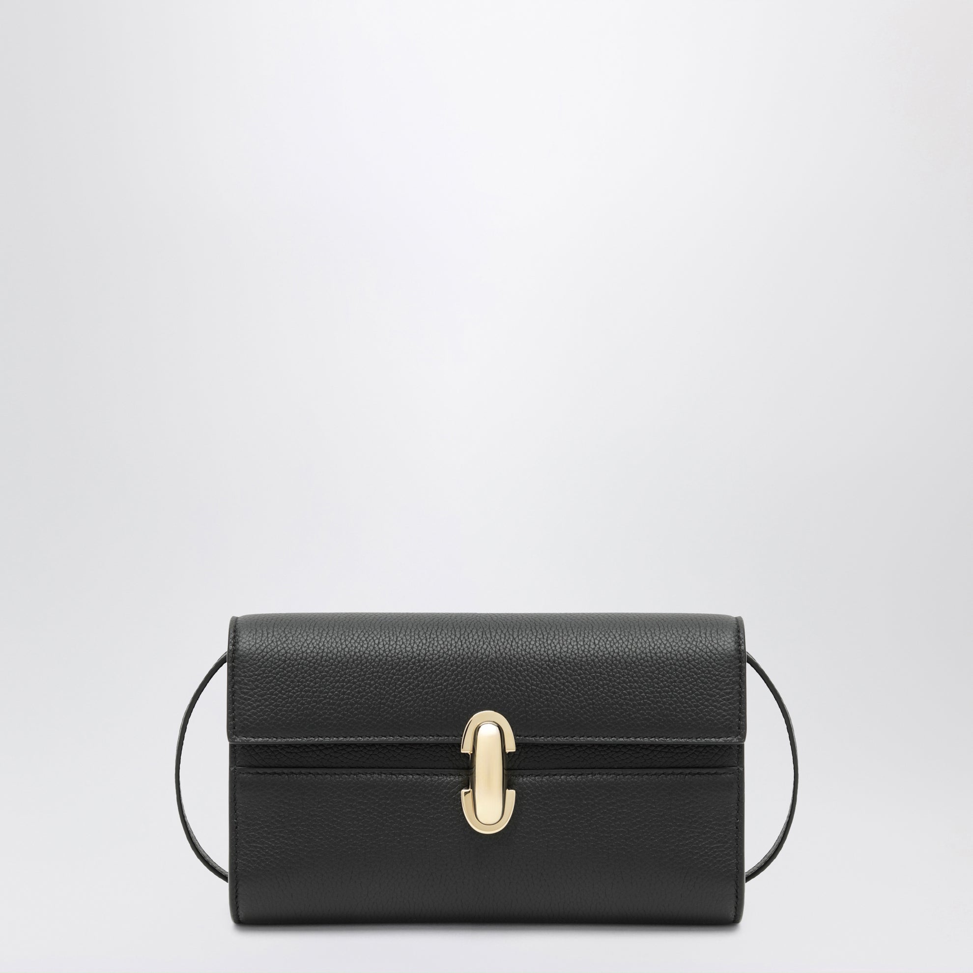 Borsa mini Symmetry a tracolla in pelle nera