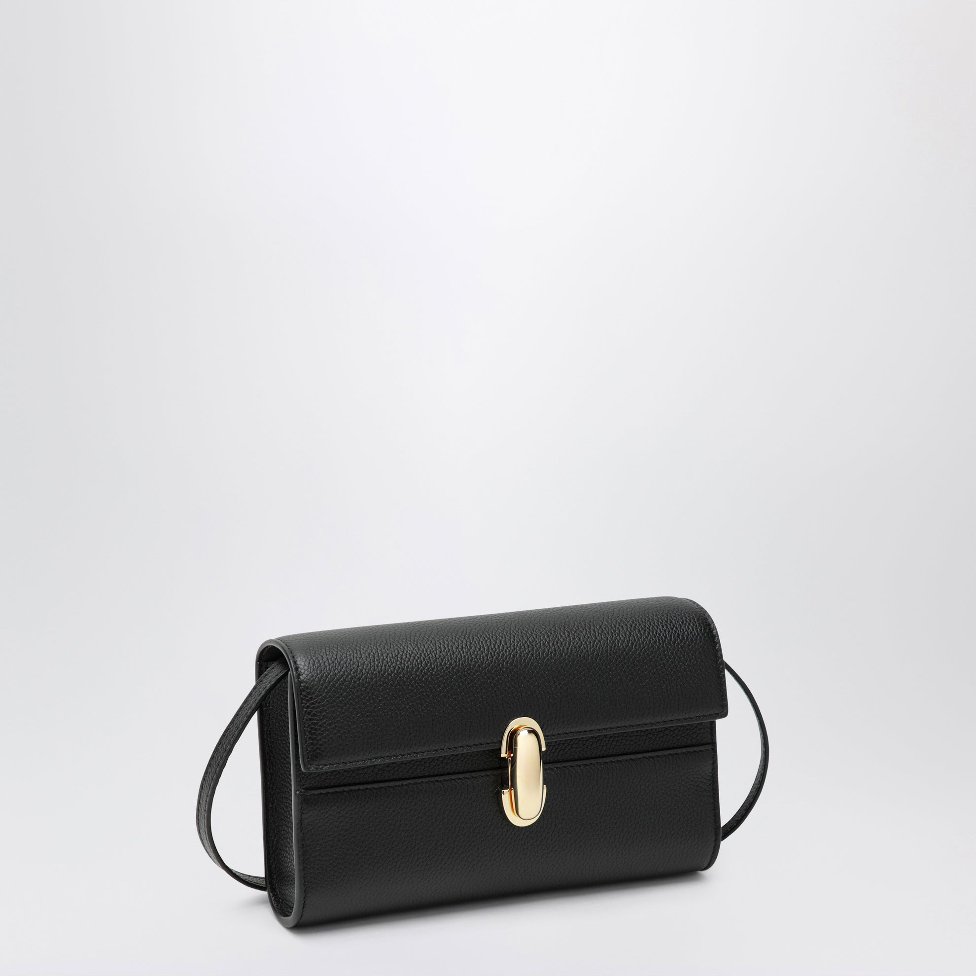 Borsa mini Symmetry a tracolla in pelle nera