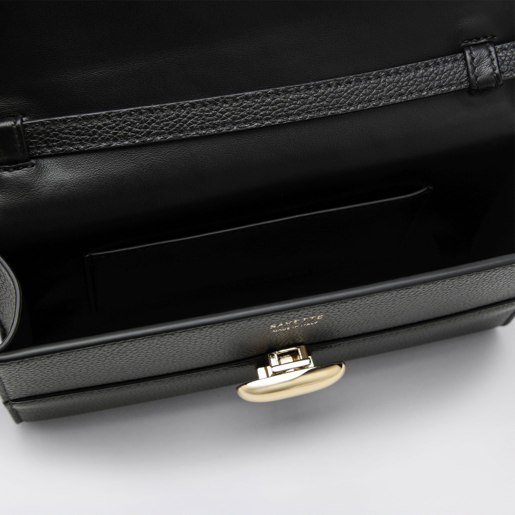 Borsa mini Symmetry a tracolla in pelle nera
