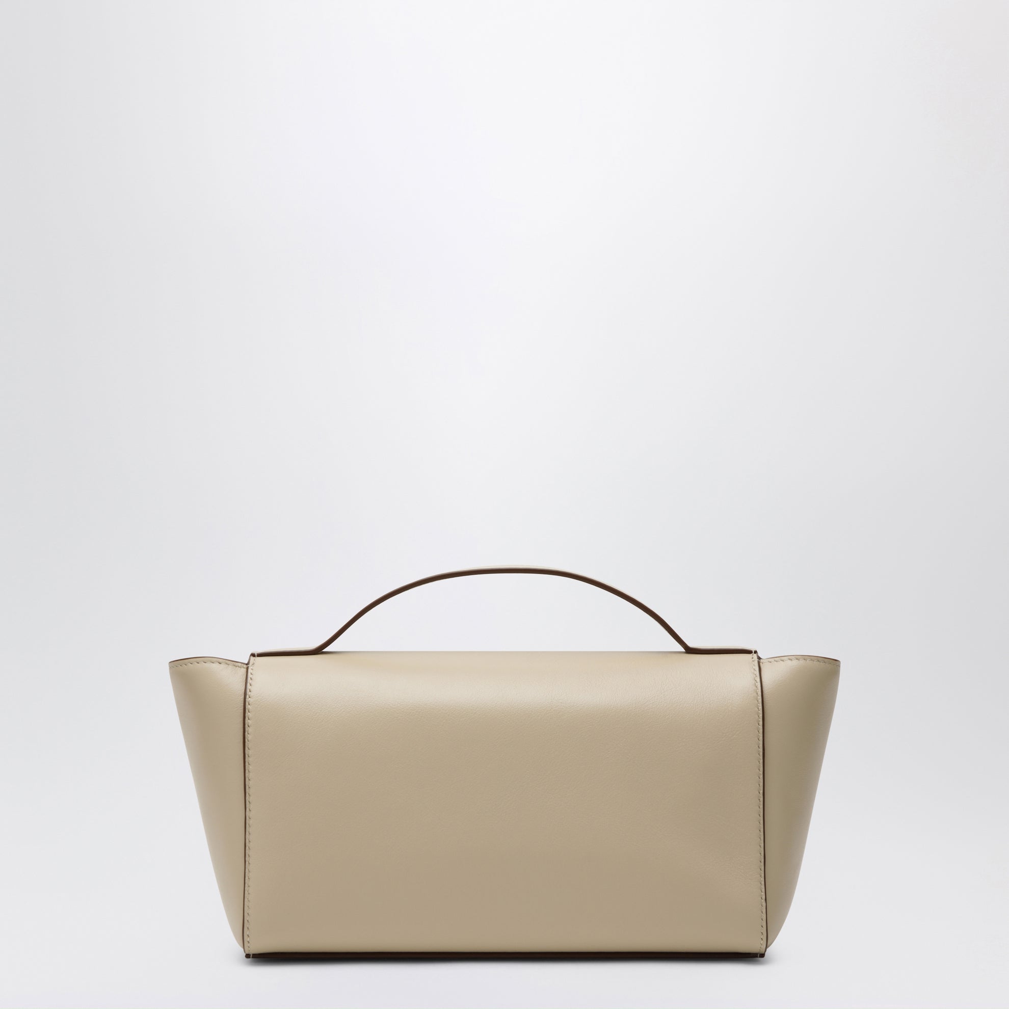 Symmetry Trapeze Pouch in Ivory Leather